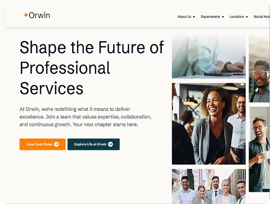 Recruitment website example built with Recflow