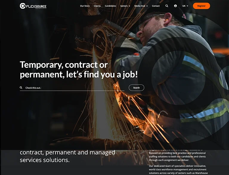 Recruitment website example built with Recflow