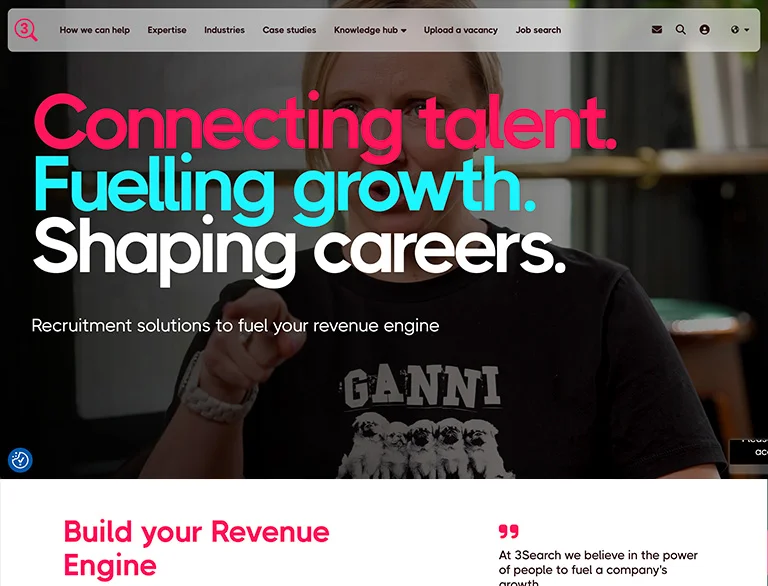 Recruitment website example built with Recflow