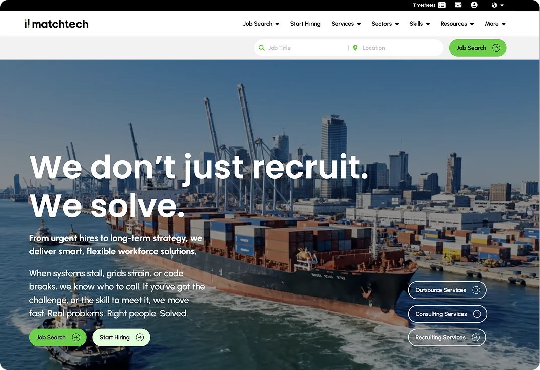 Recruitment website example built with Recflow